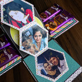 THREE LAYER CHOCOLATE EXPLOSION BOX with Photos & Cards